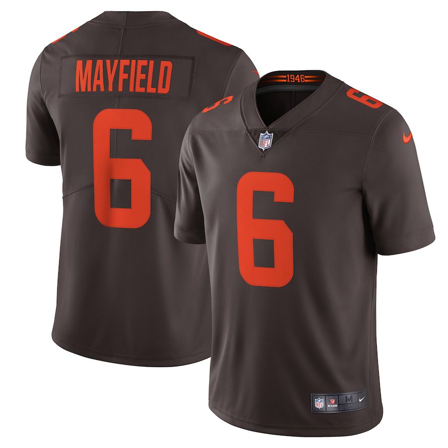 Men Cleveland Browns #6 Baker Mayfield Nike Brown Alternate Vapor Limited NFL Jersey->cleveland browns->NFL Jersey